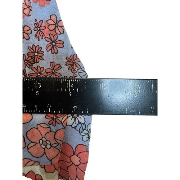 Forever 21 Maxi Dress Bohemian Retro, Hippie Long Sleeve Orange Rayon Sz M - Picture 8 of 9